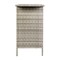 Emma and Oliver Melfi Wicker Rattan Counter Height Bar Table for Indoor/Outdoor Use with Inner Shelf and Bar Top